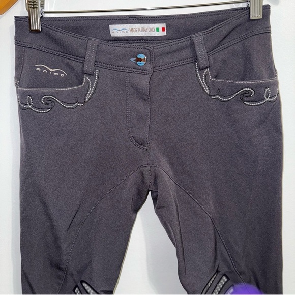 AMINO GRAY RIDING PANTS BREECHES MADE IN ITALY SIZE 42 - Picture 4 of 11